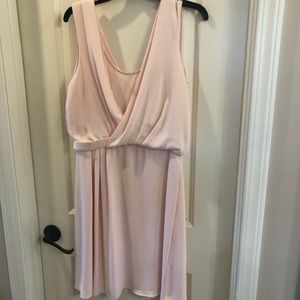 White House Black Market light pink/peach sleeveless dress size 4.